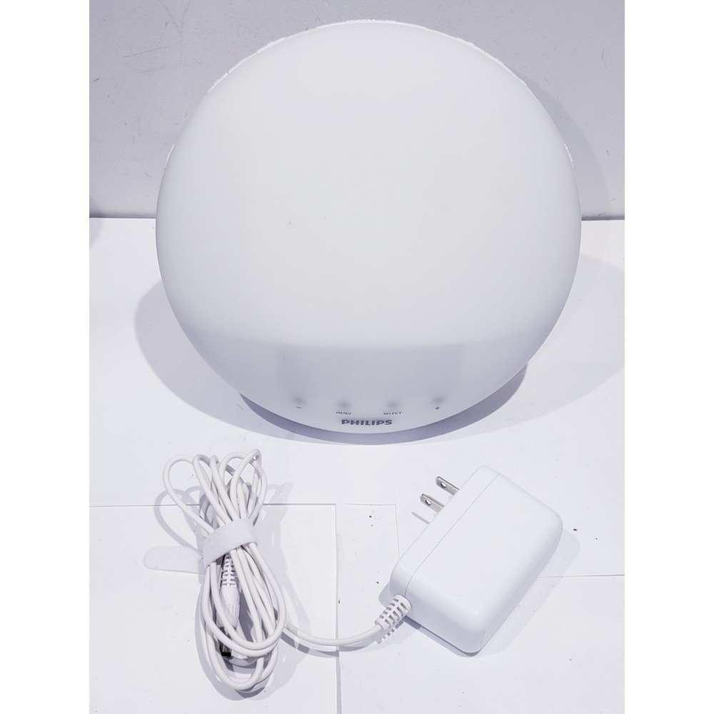 Philips HF3510 Wake-Up Light Sunrise Simulation White Alarm Radio Clock - Works
